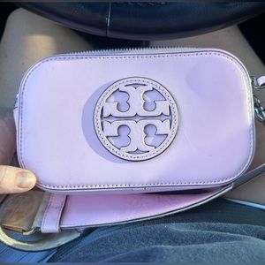 Light pink mini Miller crossbody. Tory Burch.